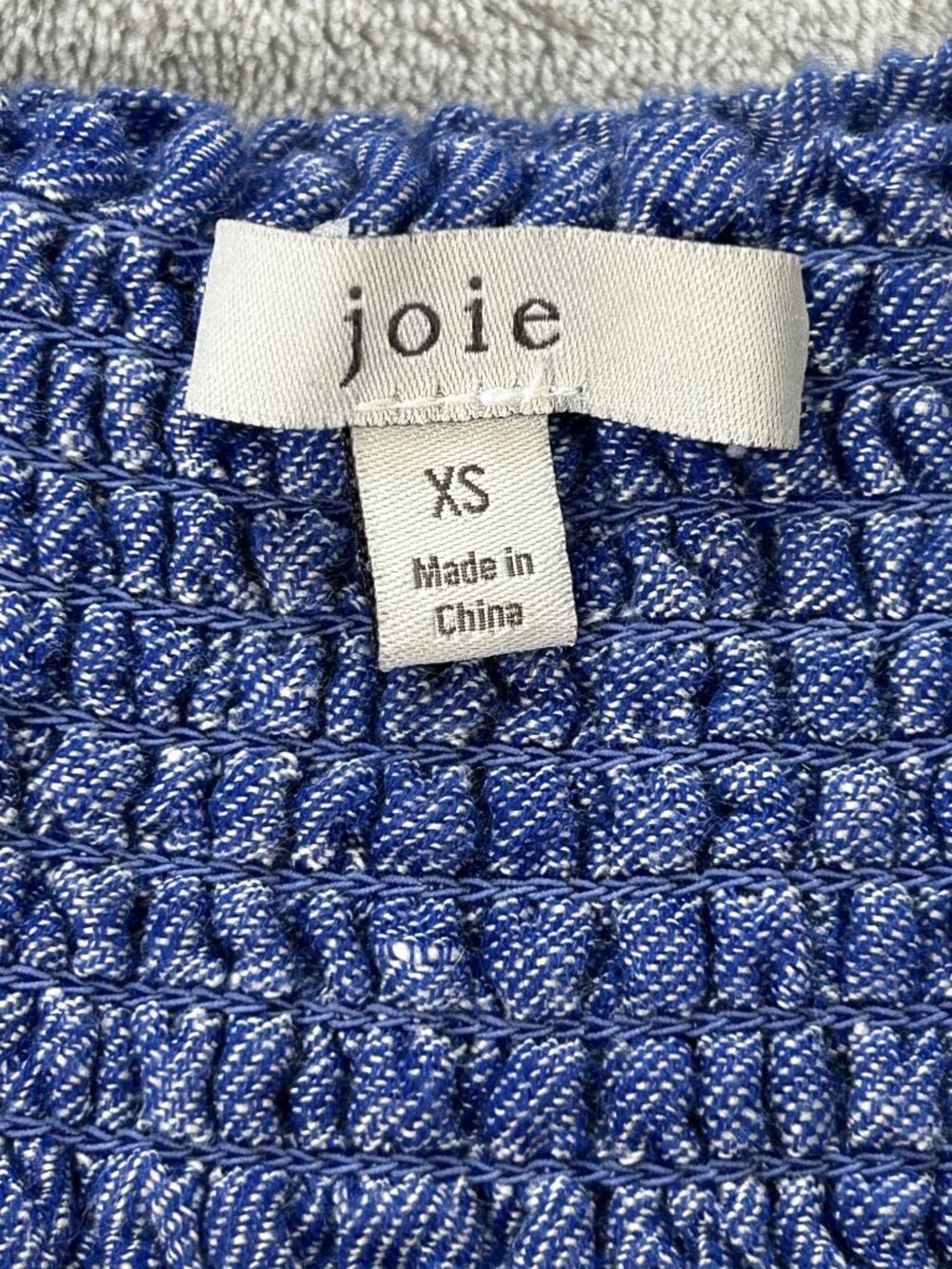 Joie Linen Smocked Maxi Dress Chambray Blue Lined Adjustable Straps Summer - Picture 8 of 12